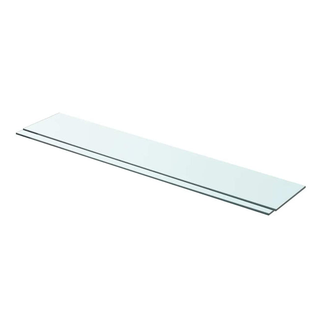 hylder 2 stk. glaspanel 90 x 15 cm klar
