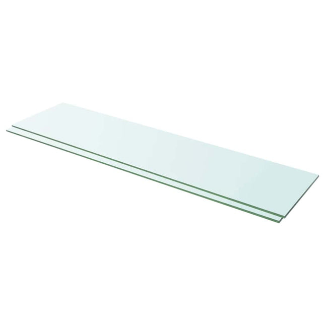 hylder 2 stk. glaspanel 100 x 25 cm klar