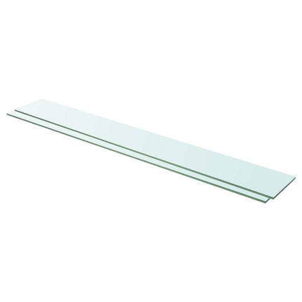 hylder 2 stk. glaspanel 110 x 15 cm klar