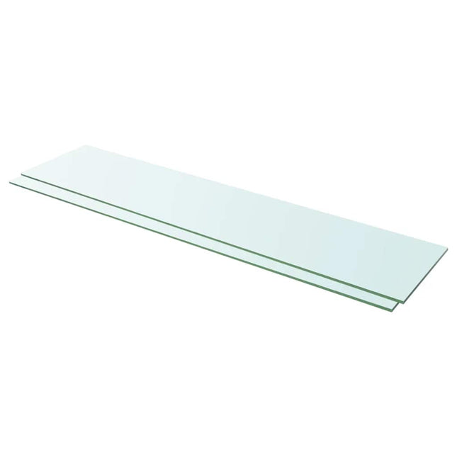 hylder 2 stk. glaspanel 110 x 25 cm klar