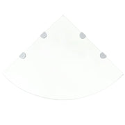 hjørnehylder m. krombeslag 2 stk. 45x45 cm glas klar