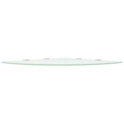 hjørnehylder m. krombeslag 2 stk. 45 x 45 cm glas hvid
