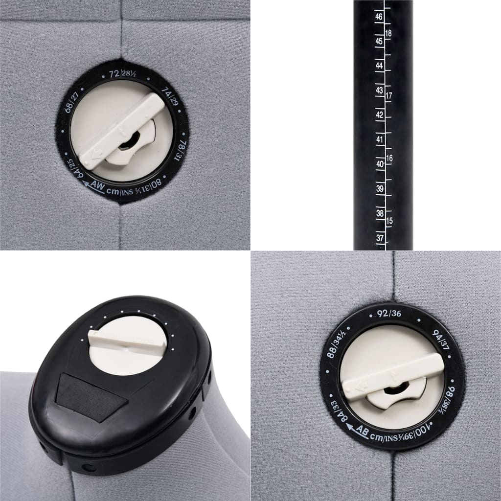 justerbar gine kvinde str. S 33-40 grå