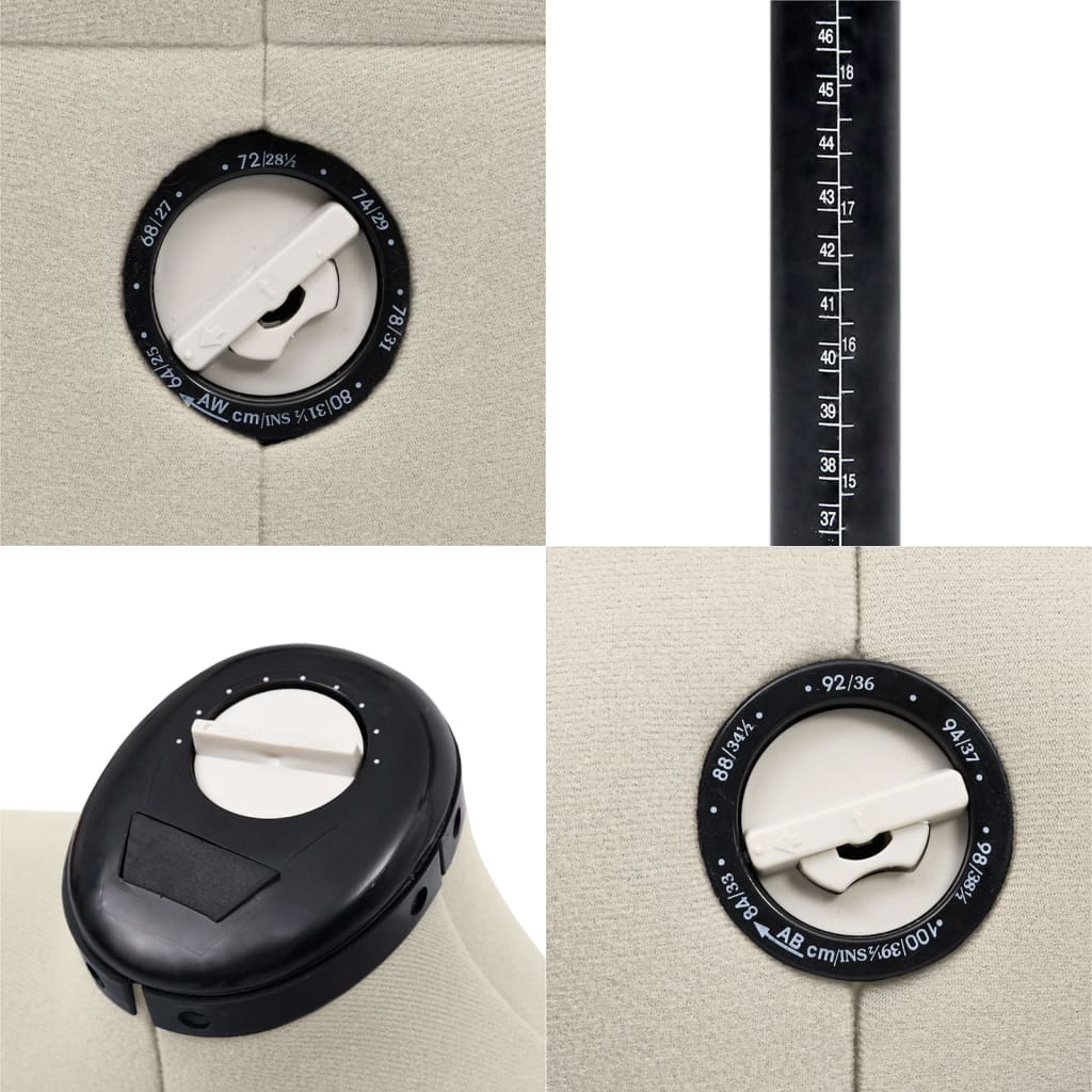 justerbar gine kvinde str. S 33-40 cremefarvet