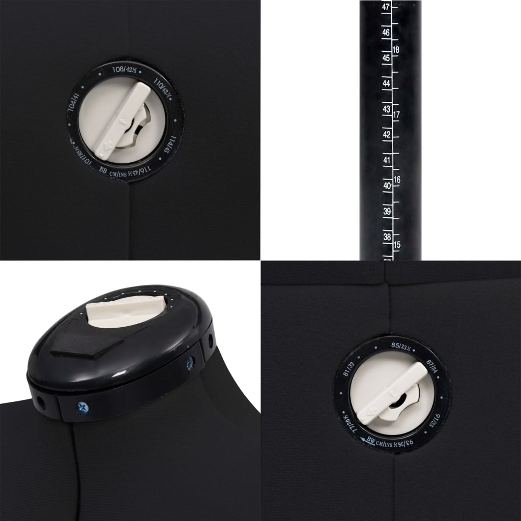 justerbar gine kvinde str. M 40-46 sort