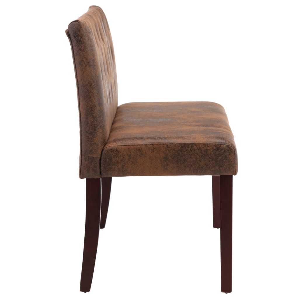 bænk 120 cm imiteret ruskind brun