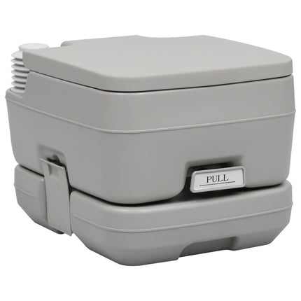 transportabelt campingtoilet 10+10 l grå
