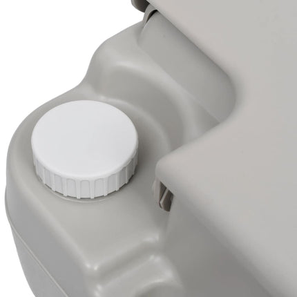 transportabelt campingtoilet 10+10 l grå