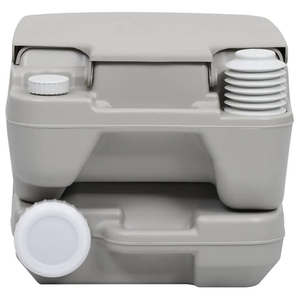 transportabelt campingtoilet 10+10 l grå