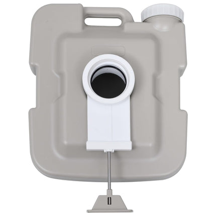 transportabelt campingtoilet 10+10 l grå