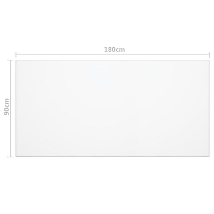 bordbeskytter 180x90 cm 1,6 mm PVC transparent