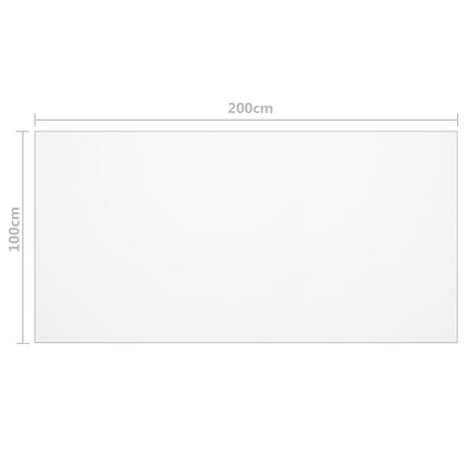 bordbeskytter 200x100 cm 1,6 mm PVC transparent