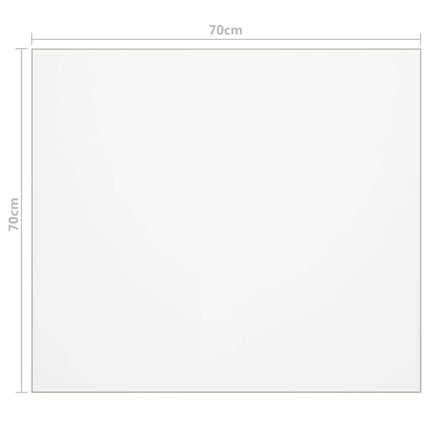 bordbeskytter 70x70 cm 1,6 mm PVC transparent
