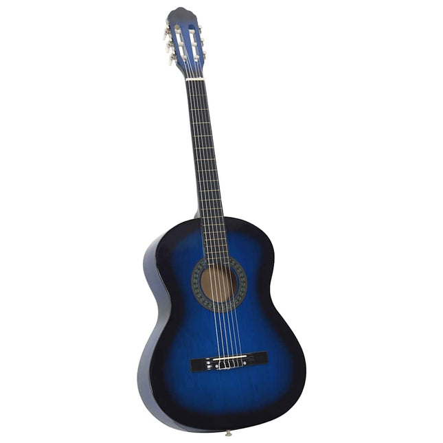 klassisk guitar til begyndere 4/4 39" lindetræ blå