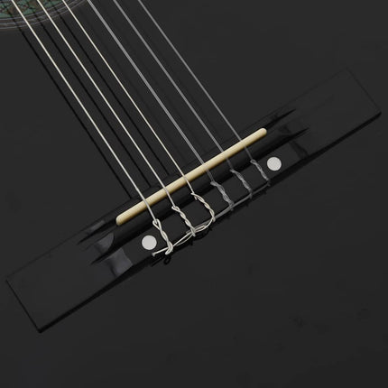 klassisk guitarsæt 12 dele for begynder 4/4 39" sort
