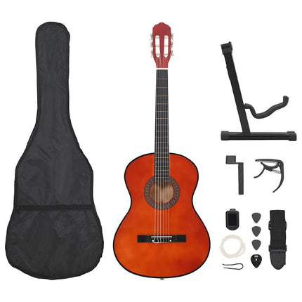 klassisk guitarsæt til begyndere 12 dele 4/4 39"