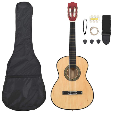 klassisk guitarsæt til begyndere 8 dele 3/4 36"