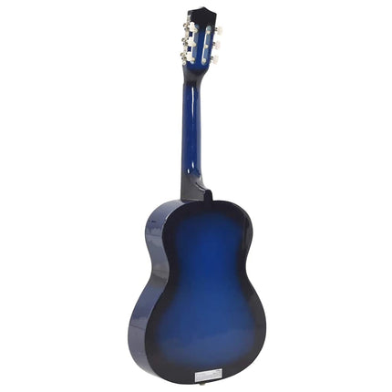 klassisk guitarsæt til begyndere 8 dele 3/4 36" blå
