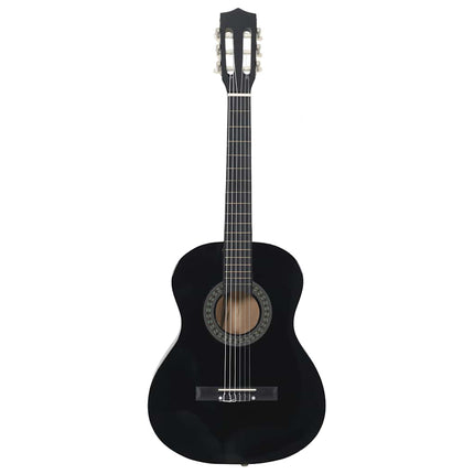 klassisk guitarsæt til begyndere 8 dele 3/4 36" sort