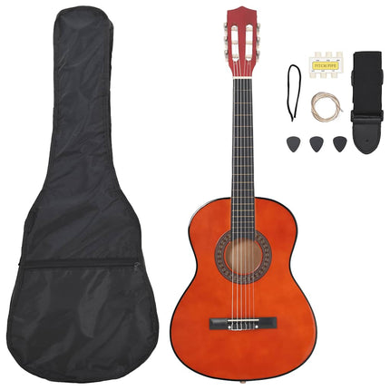 klassisk guitarsæt til begyndere 8 dele 3/4 36"