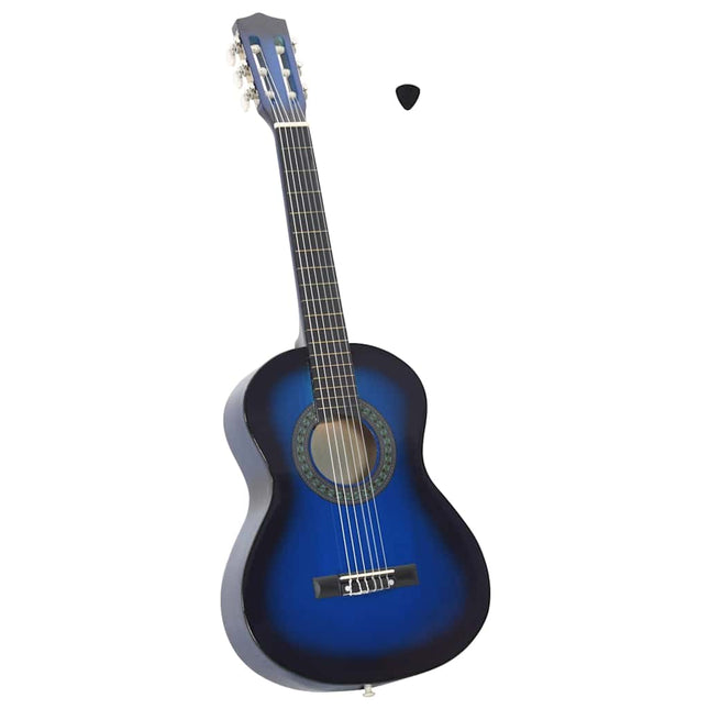 klassisk guitar for begyndere og børn 1/2 34" blå
