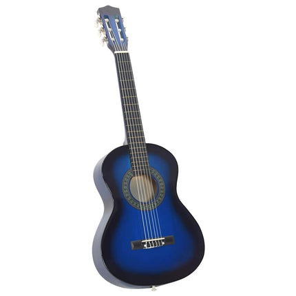 klassisk guitar for begyndere og børn 1/2 34" blå