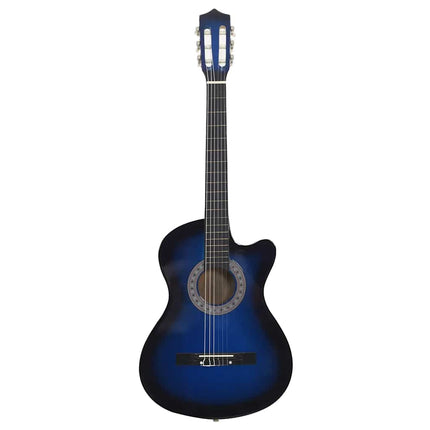 klassisk western cutaway-guitar med 6 strenge 38" blå