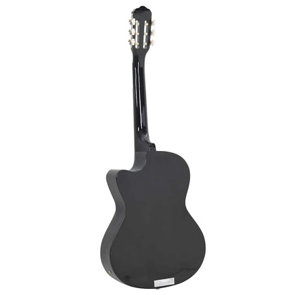 western-guitarsæt 12 dele med equalizer og 6 strenge sort