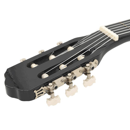 western-guitarsæt 12 dele med equalizer og 6 strenge sort