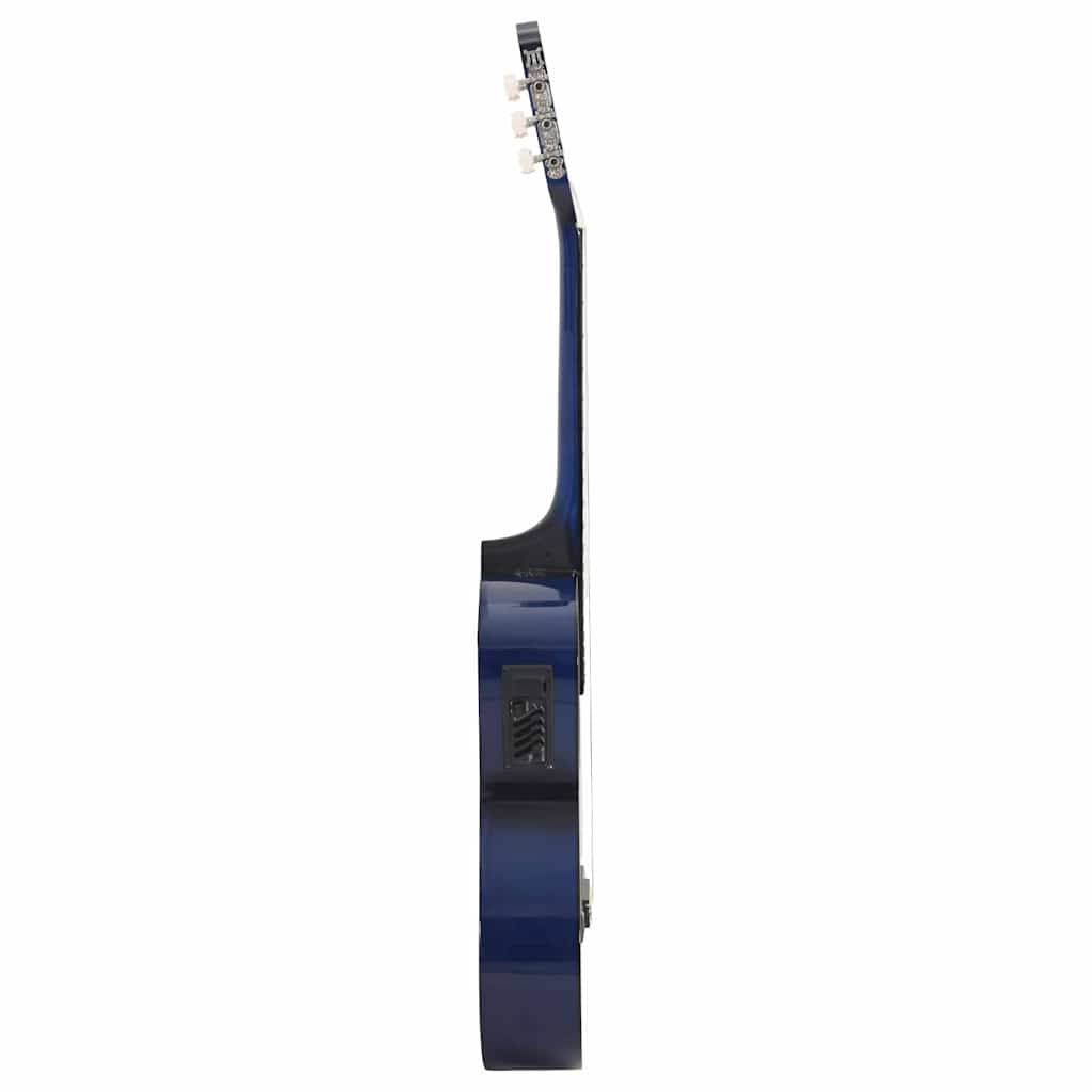 klassisk western cutaway guitar med equalizer og 6 strenge blå