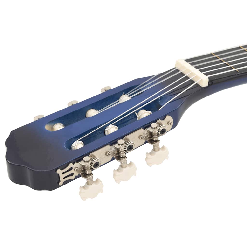 klassisk western cutaway guitar med equalizer og 6 strenge blå