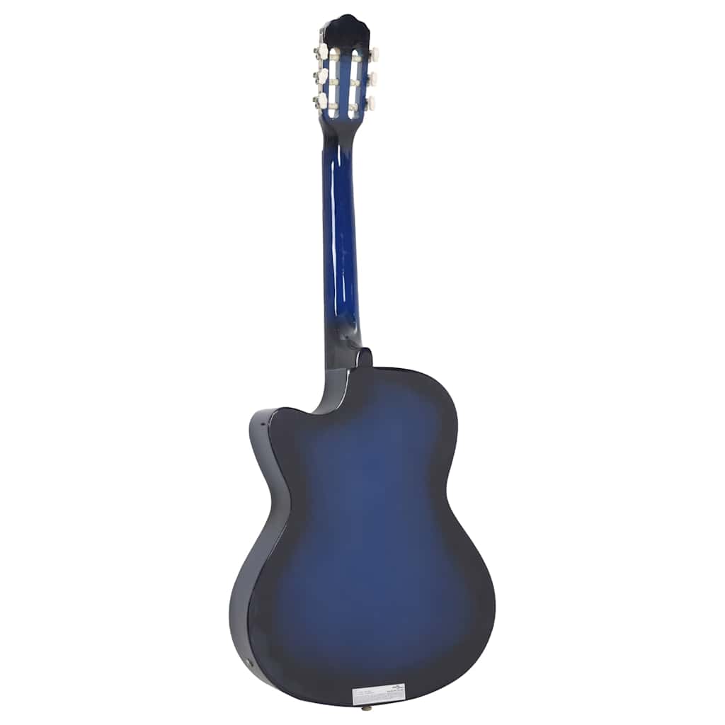 western-guitarsæt 12 dele med equalizer og 6 strenge blå
