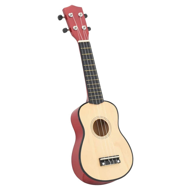 ukulelesæt sopran med taske til børn 21" lyst træ