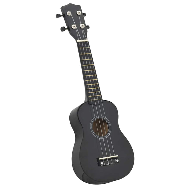 ukulelesæt med taske til børn 21" sort
