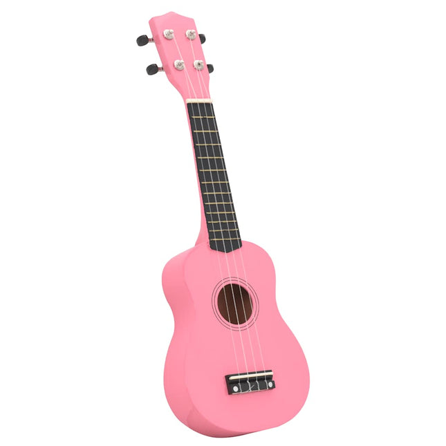 ukulelesæt med taske til børn 21" pink