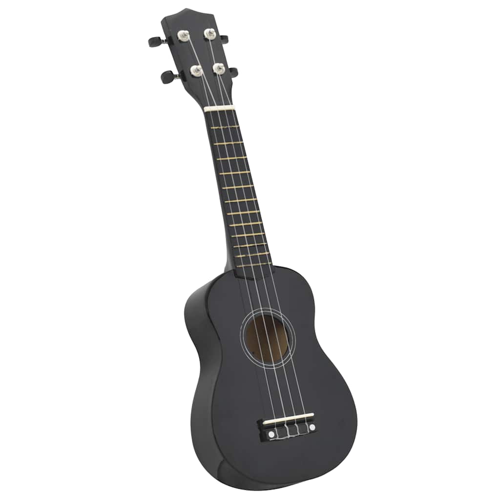 ukulelesæt med taske til børn 23" sort