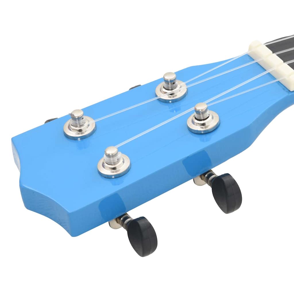 ukulelesæt med taske til børn 23" babyblå