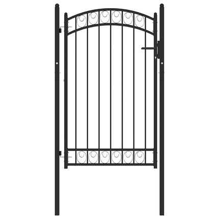 hegnslåge EMMEN med buet top stål 100x106 cm sort