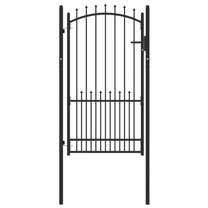 Hegnsportal med pigge EMMEN 100 x 175 cm Pulverlakeret Stål