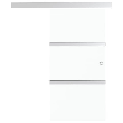 skydedør med stop sikkerhedsglas og aluminium 76x205 cm