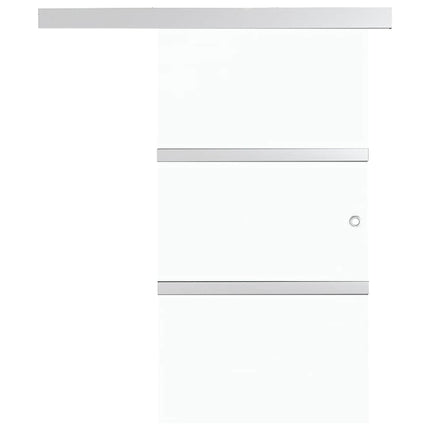 skydedør med stop sikkerhedsglas og aluminium 90x205 cm
