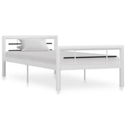 sengestel 100x200 cm metal hvid og sort