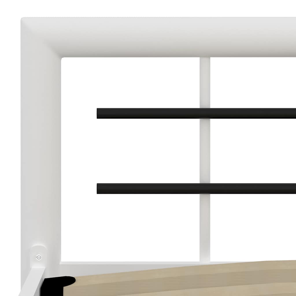 sengestel 180x200 cm metal hvid og sort