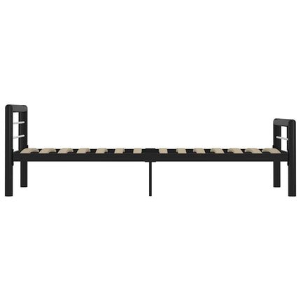 sengestel 90x200 cm metal sort og hvid