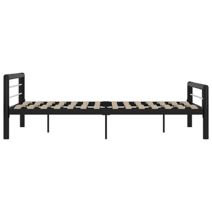 sengestel 120x200 cm metal sort og hvid