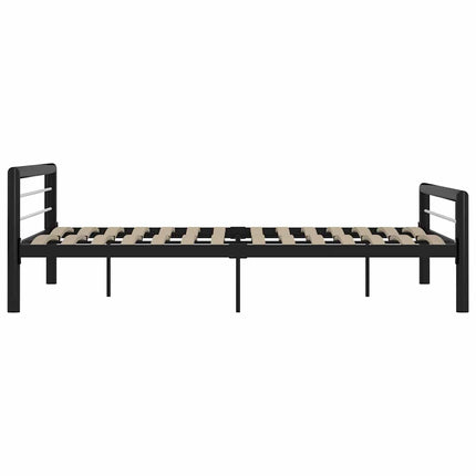 sengestel 180x200 cm metal sort og hvid