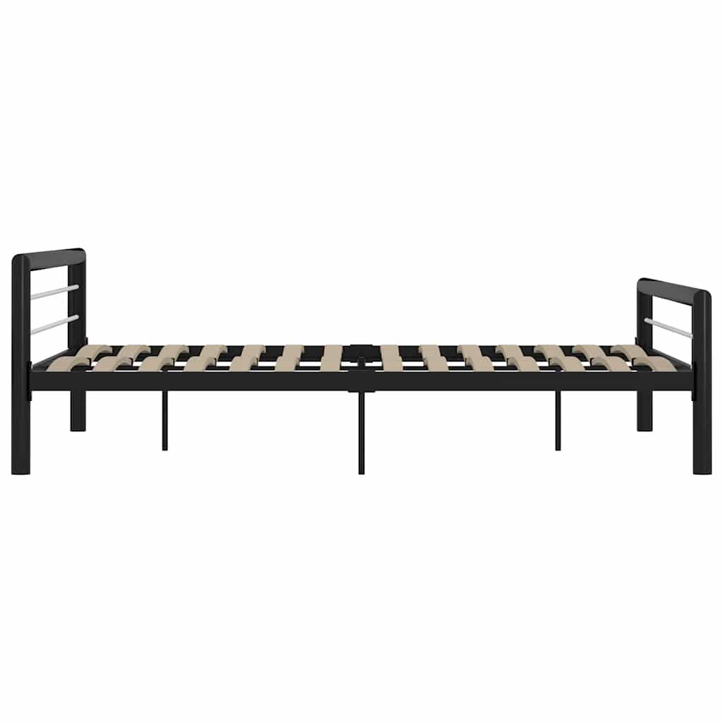 sengestel 180x200 cm metal sort og hvid
