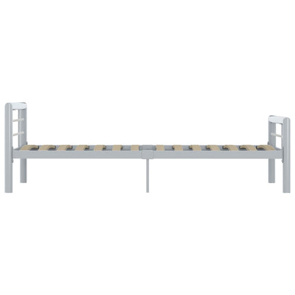sengestel 100x200 cm metal grå og hvid