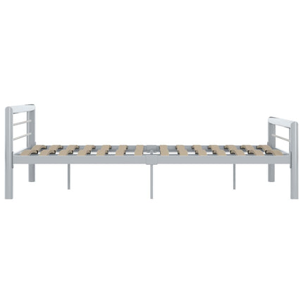 sengestel 120x200 cm metal grå og hvid