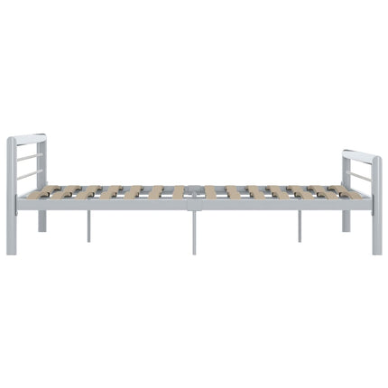 sengestel 180x200 cm metal grå og hvid